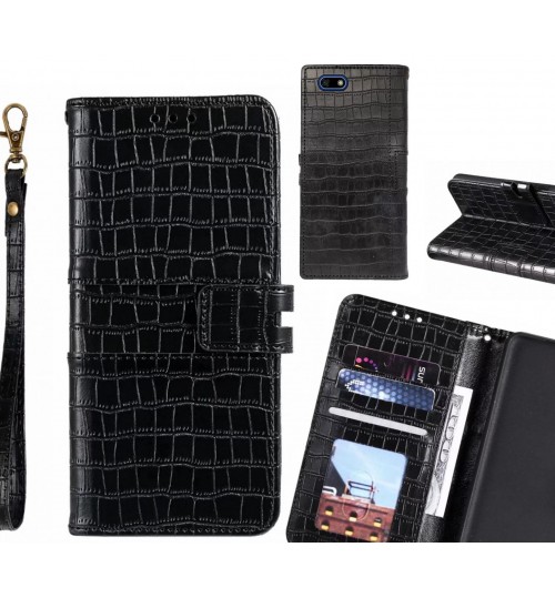 Huawei Y5 Prime 2018 case croco wallet Leather case