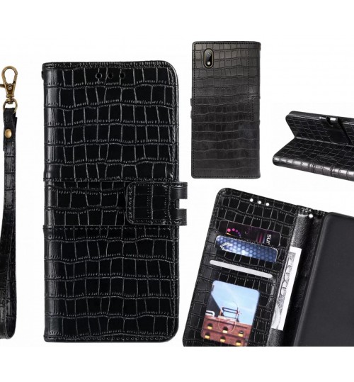 Huawei Y5 2019 case croco wallet Leather case