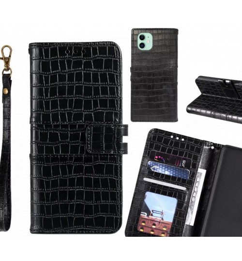 iPhone 11 case croco wallet Leather case