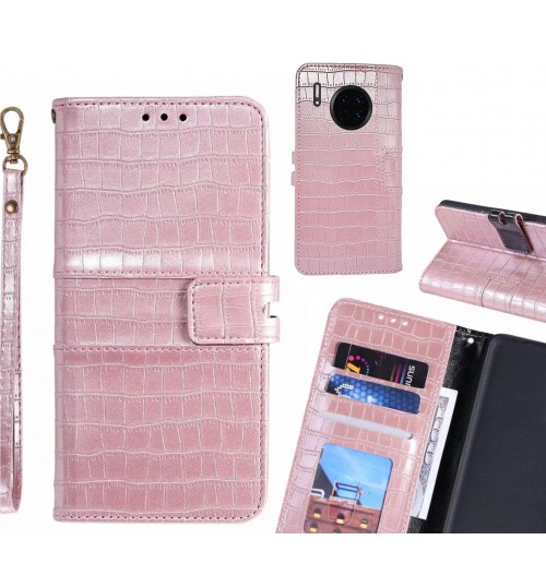 Huawei Mate 30 case croco wallet Leather case