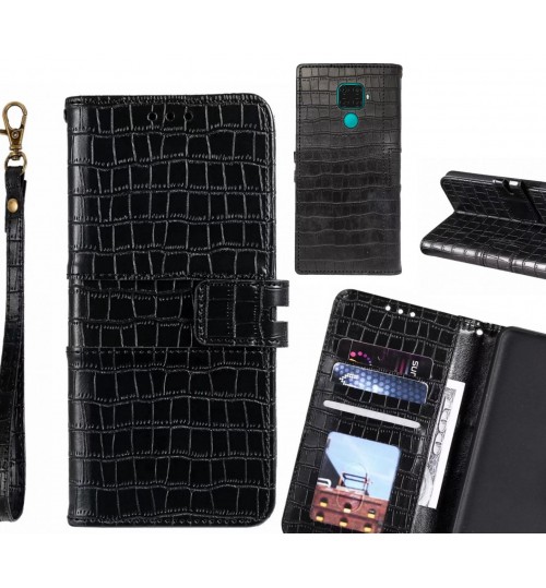 Huawei Mate 30 Lite case croco wallet Leather case