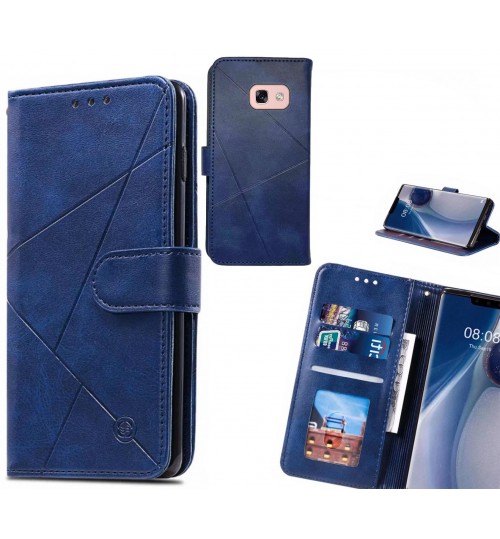 Galaxy A3 2017 Case Fine Leather Wallet Case - Blue