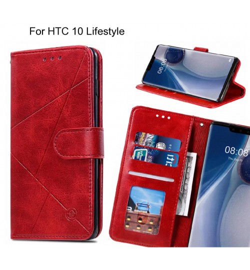 Htc 10 Lifestyle Case Fine Leather Wallet Case - Red