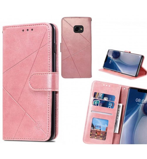 Galaxy Xcover 4 Case Fine Leather Wallet Case - Pink