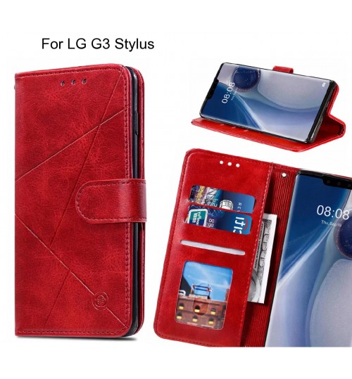 Lg G3 Stylus Case Fine Leather Wallet Case - Red