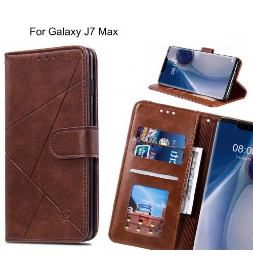 Galaxy J7 Max Case Fine Leather Wallet Case
