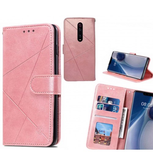 Xiaomi Redmi K20 Case Fine Leather Wallet Case - Pink