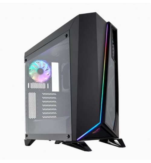 CORSAIR CARBIDE SERIES SPEC-OMEGA RGB MID-TOWER TEMPERED GLASS GAMING CASE - BLACK