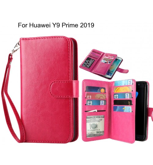 Huawei Y9 Prime 2019 Case Multifunction Wallet Leather Case - Hot Pink