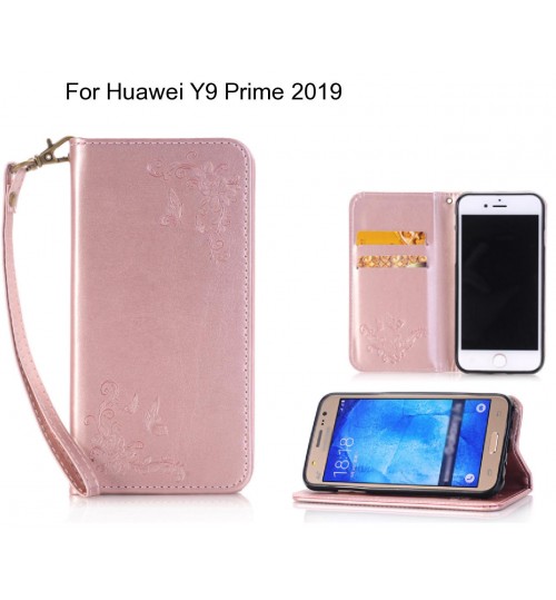 Huawei Y9 Prime 2019 CASE Premium Leather Embossing wallet Folio case