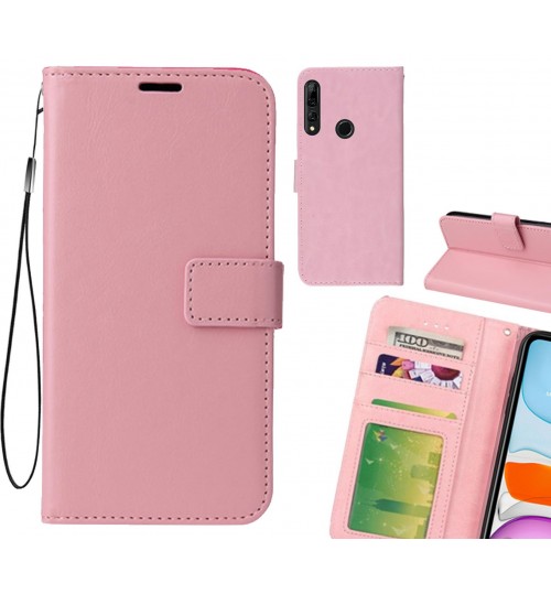 Huawei Y9 Prime 2019 Case Fine Leather Wallet Case - Pink