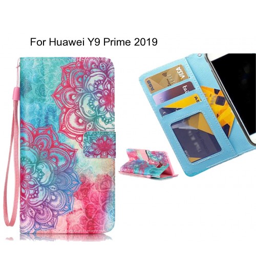 Huawei Y9 Prime 2019 case 3 card leather wallet case printed ID