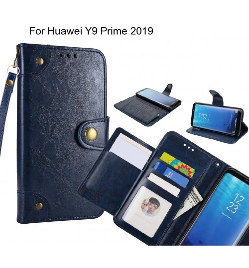 Huawei Y9 Prime 2019  Case Executive Multi Card Wallet Leather Case - Blue