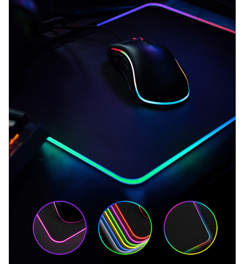 Mouse Pad RGB Gaming Gamer Led Computer Mat Backlight