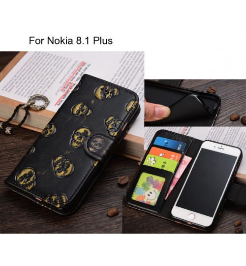 Nokia 8.1 Plus  case Leather Wallet Case Cover