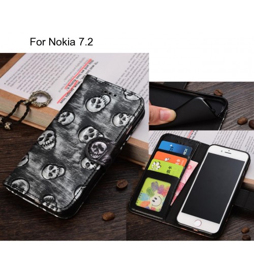 Nokia 7.2  case Leather Wallet Case Cover