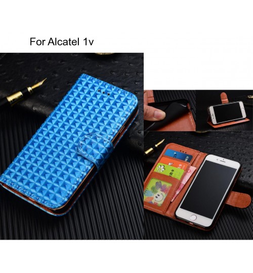Alcatel 1v Case Leather Wallet Case Cover