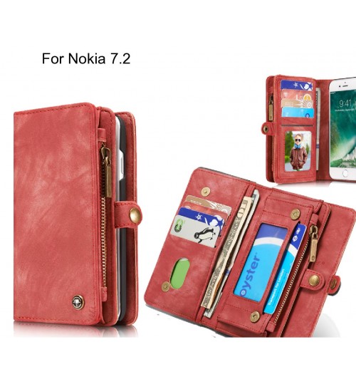 Nokia 7.2 Case Retro leather case multi cards