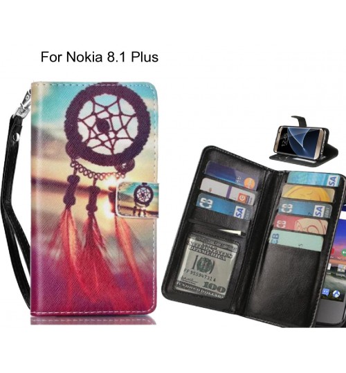 Nokia 8.1 Plus case Multifunction wallet leather case