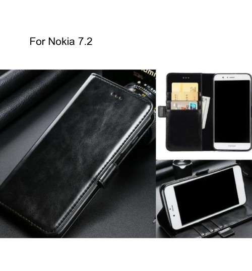 Nokia 7.2 case executive leather wallet case