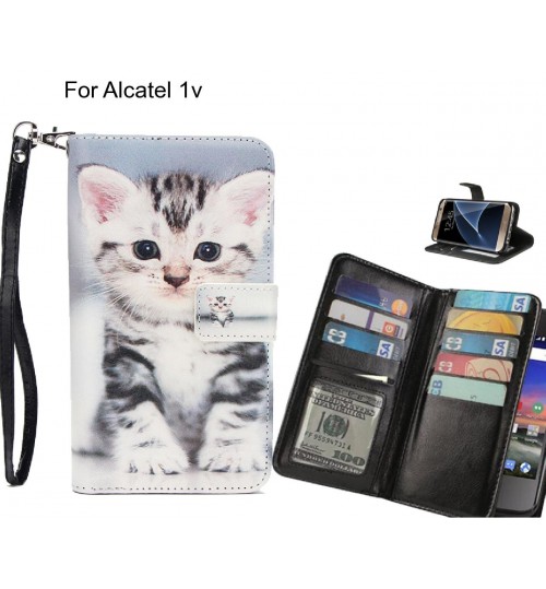 Alcatel 1v case Multifunction wallet leather case