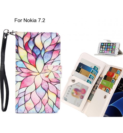 Nokia 7.2 case Multifunction wallet leather case