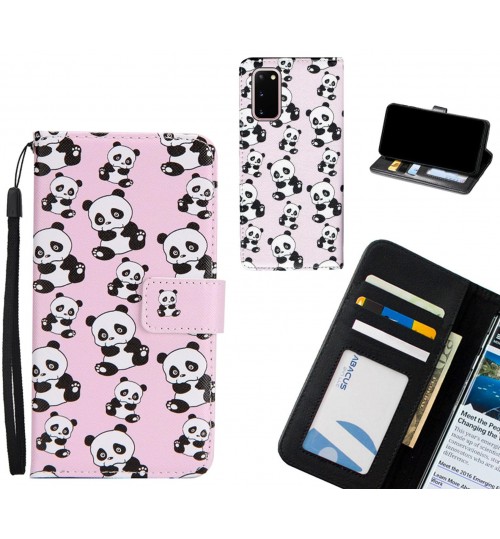 Galaxy S20 case 3 card leather wallet case printed ID