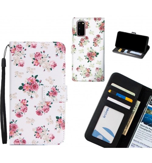 Galaxy S20 case 3 card leather wallet case printed ID