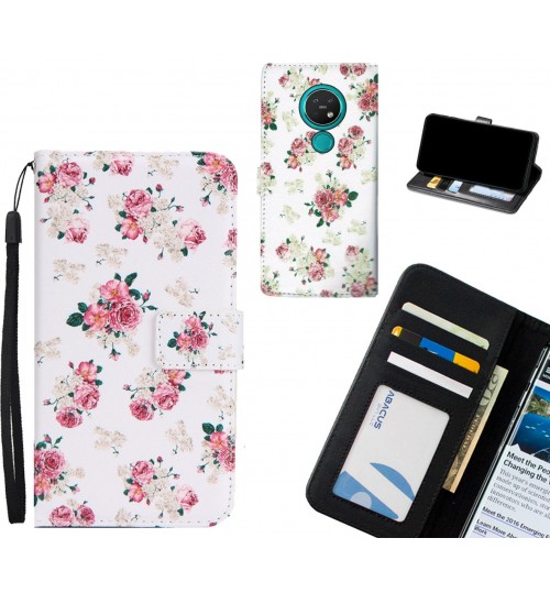 Nokia 7.2 case 3 card leather wallet case printed ID