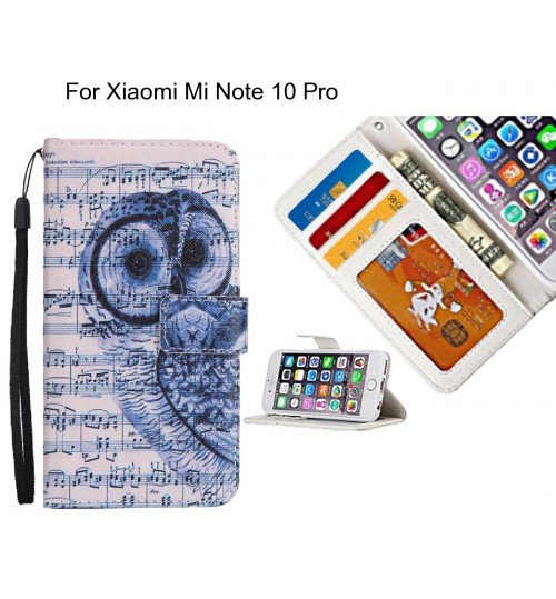 Xiaomi Mi Note 10 Pro case 3 card leather wallet case printed ID