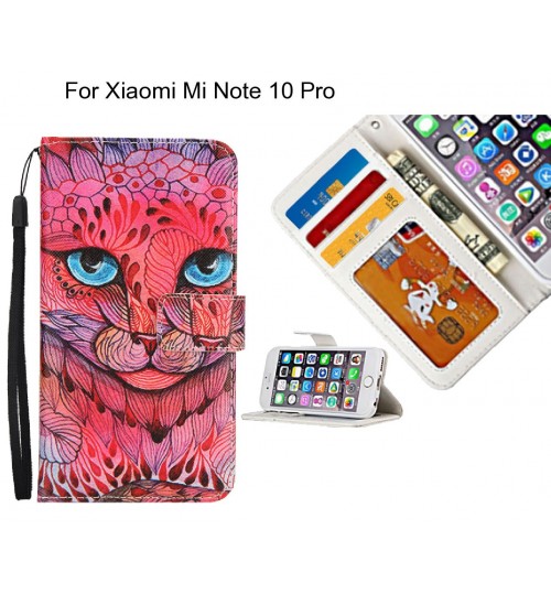 Xiaomi Mi Note 10 Pro case 3 card leather wallet case printed ID