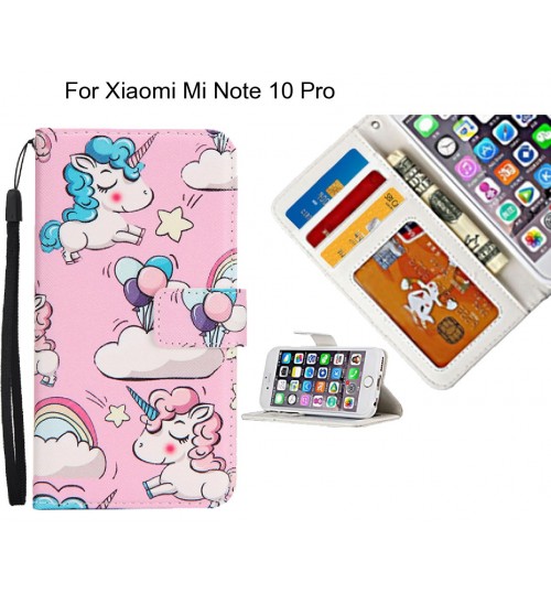 Xiaomi Mi Note 10 Pro case 3 card leather wallet case printed ID