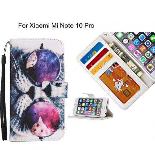 Xiaomi Mi Note 10 Pro case 3 card leather wallet case printed ID