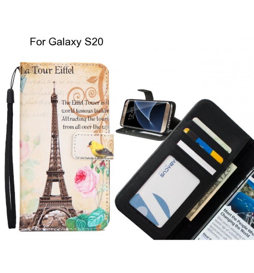 Galaxy S20 case 3 card leather wallet case printed ID