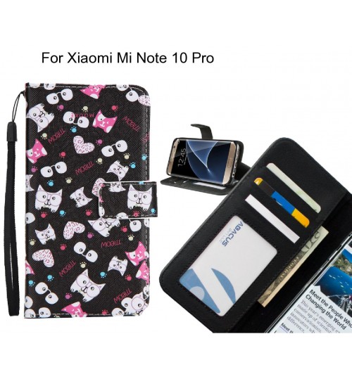 Xiaomi Mi Note 10 Pro case 3 card leather wallet case printed ID