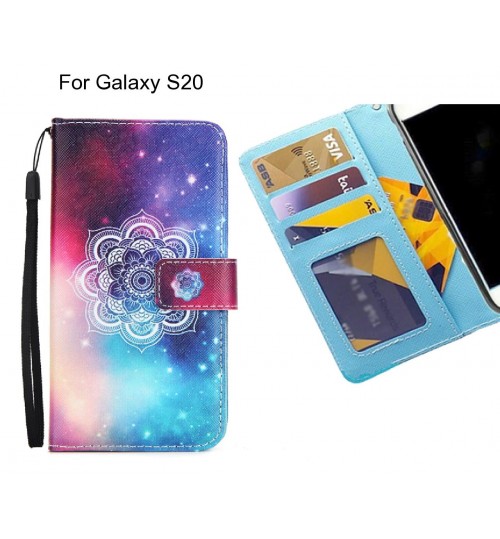 Galaxy S20 case 3 card leather wallet case printed ID