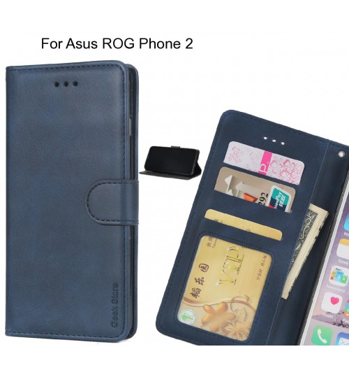 Asus Rog Phone 2 Case Executive Leather Wallet Case - Blue