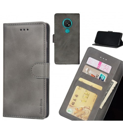 Nokia 7.2 Case Executive Leather Wallet Case - Grey