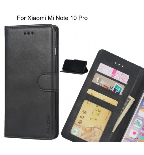 Xiaomi Mi Note 10 Pro Case Executive Leather Wallet Case - Black
