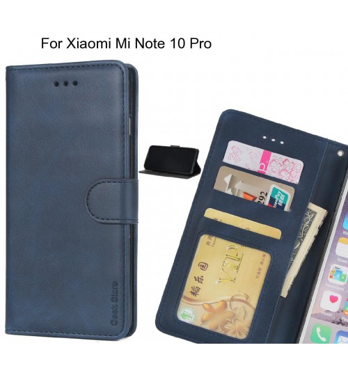 Xiaomi Mi Note 10 Pro Case Executive Leather Wallet Case - Blue
