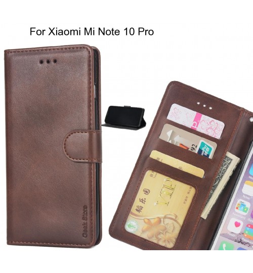 Xiaomi Mi Note 10 Pro Case Executive Leather Wallet Case - Brown