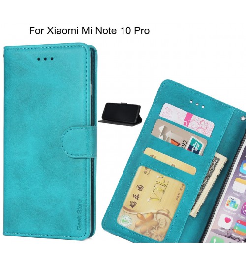 Xiaomi Mi Note 10 Pro Case Executive Leather Wallet Case - Green