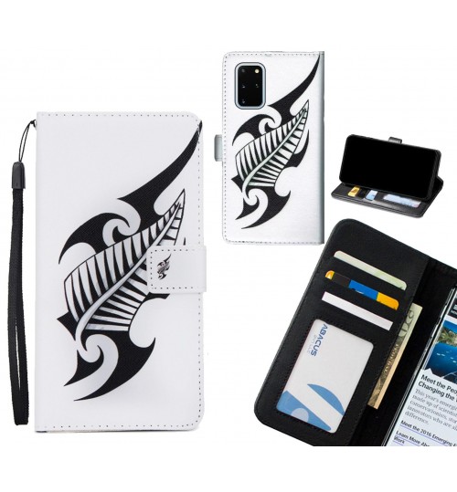 Galaxy S20 Plus case 3 card leather wallet case printed ID