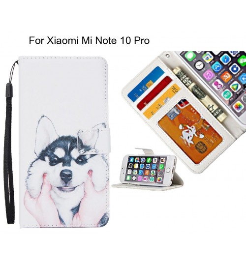 Xiaomi Mi Note 10 Pro case 3 card leather wallet case printed ID