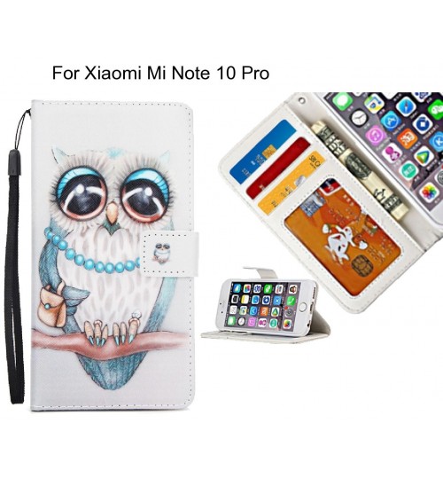 Xiaomi Mi Note 10 Pro case 3 card leather wallet case printed ID