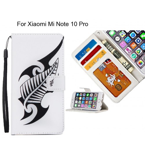 Xiaomi Mi Note 10 Pro case 3 card leather wallet case printed ID