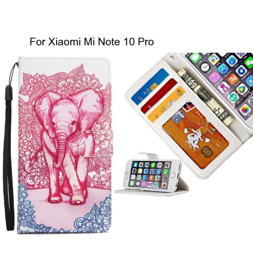 Xiaomi Mi Note 10 Pro case 3 card leather wallet case printed ID