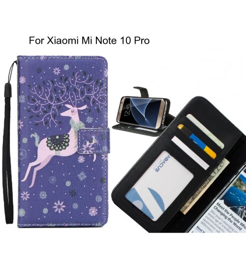 Xiaomi Mi Note 10 Pro case 3 card leather wallet case printed ID