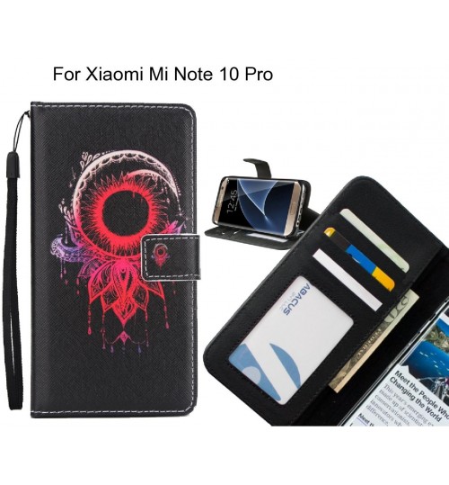 Xiaomi Mi Note 10 Pro case 3 card leather wallet case printed ID