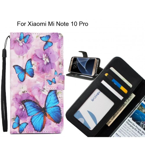 Xiaomi Mi Note 10 Pro case 3 card leather wallet case printed ID